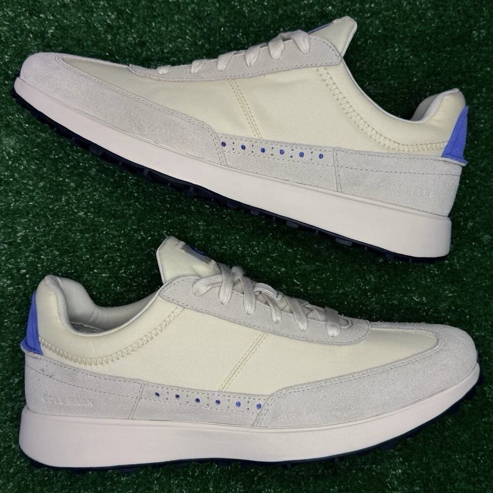 Cole Haan Men's Grand Atlantic Leather White/Blue Size 11,5 Sneakers New No Box